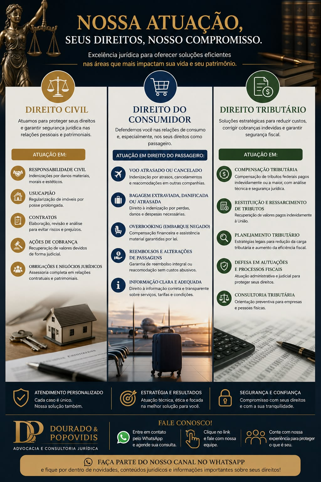 Infográfico: Direito Civil, do Consumidor e Tributário