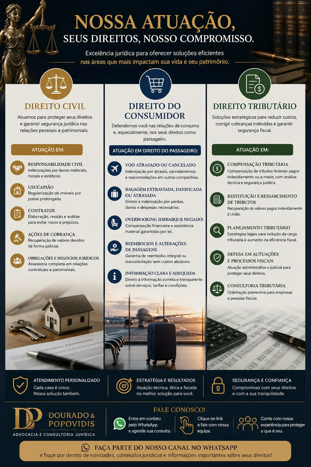 Infográfico: Direito Civil, do Consumidor e Tributário
